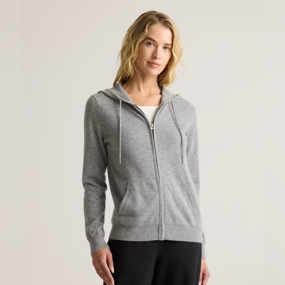 Quince Mongolian Cashmere Full zip Hoodie